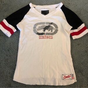 Ecko Unlimited Raglan Shirt - White and Black